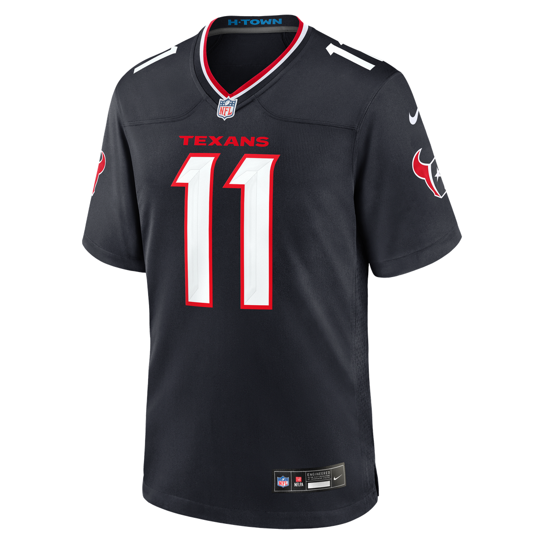 Houston Texans Tremon Smith Navy Team Game Jersey product image 2, provided for visual reference and product detail review