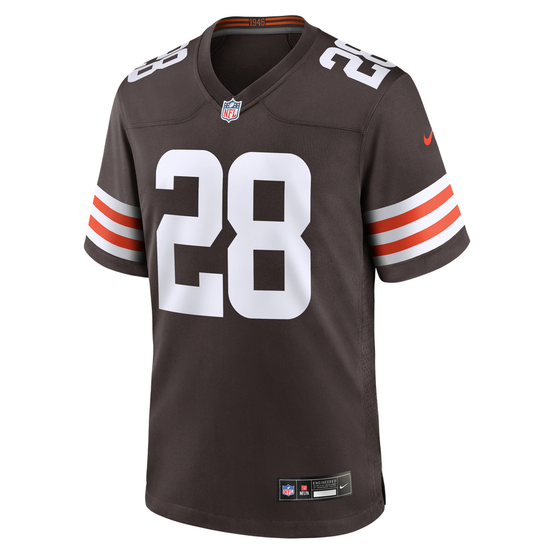 Cleveland Browns Jeremiah Owusu-Koramoah Brown Game Player Jersey product image 2, provided for visual reference and product