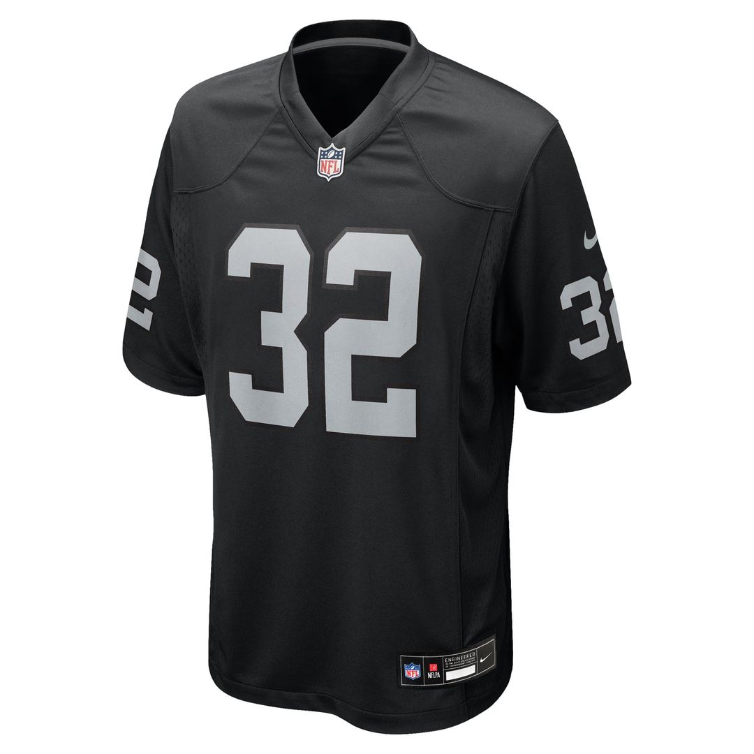Las Vegas Raiders Marcus Allen Black Game Retired Player Jersey product image 2, provided for visual reference and product