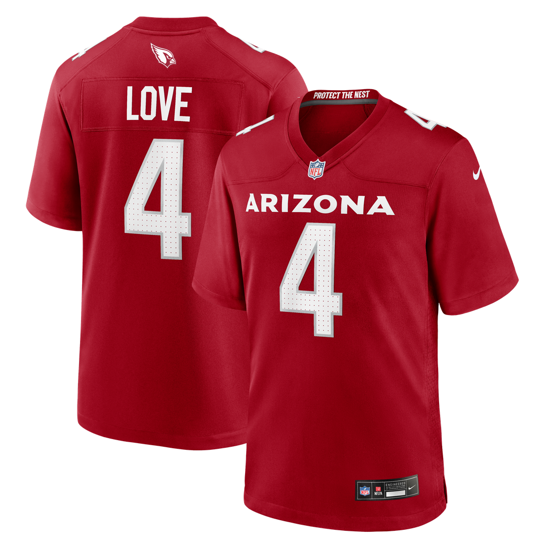 Arizona Cardinals Jeremiyah Love Cardinal Team Game Jersey product image 1, provided for visual reference and product detail
