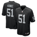 Las Vegas Raiders Malcolm Koonce Black Game Jersey product image 1, provided for visual reference and product detail review