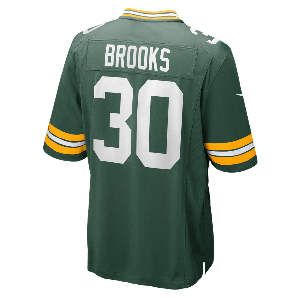 Green Bay Packers Chris Brooks Green Team Game Jersey product image 3, provided for visual reference and product detail