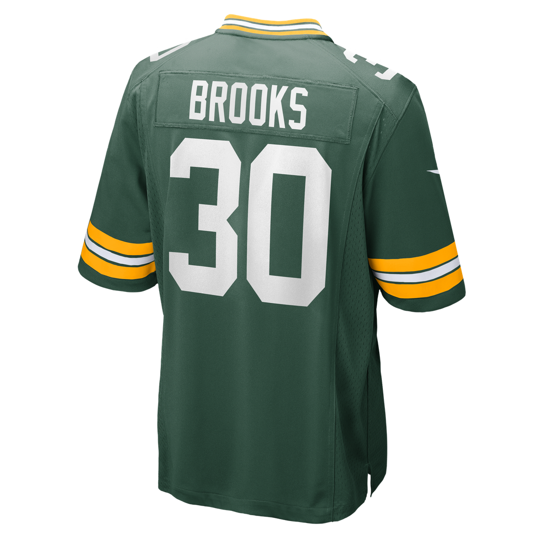 Green Bay Packers Chris Brooks Green Team Game Jersey product image 3, provided for visual reference and product detail