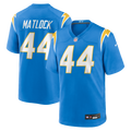 Los Angeles Chargers Scott Matlock Powder Blue Team Game Jersey product image 1, provided for visual reference and product