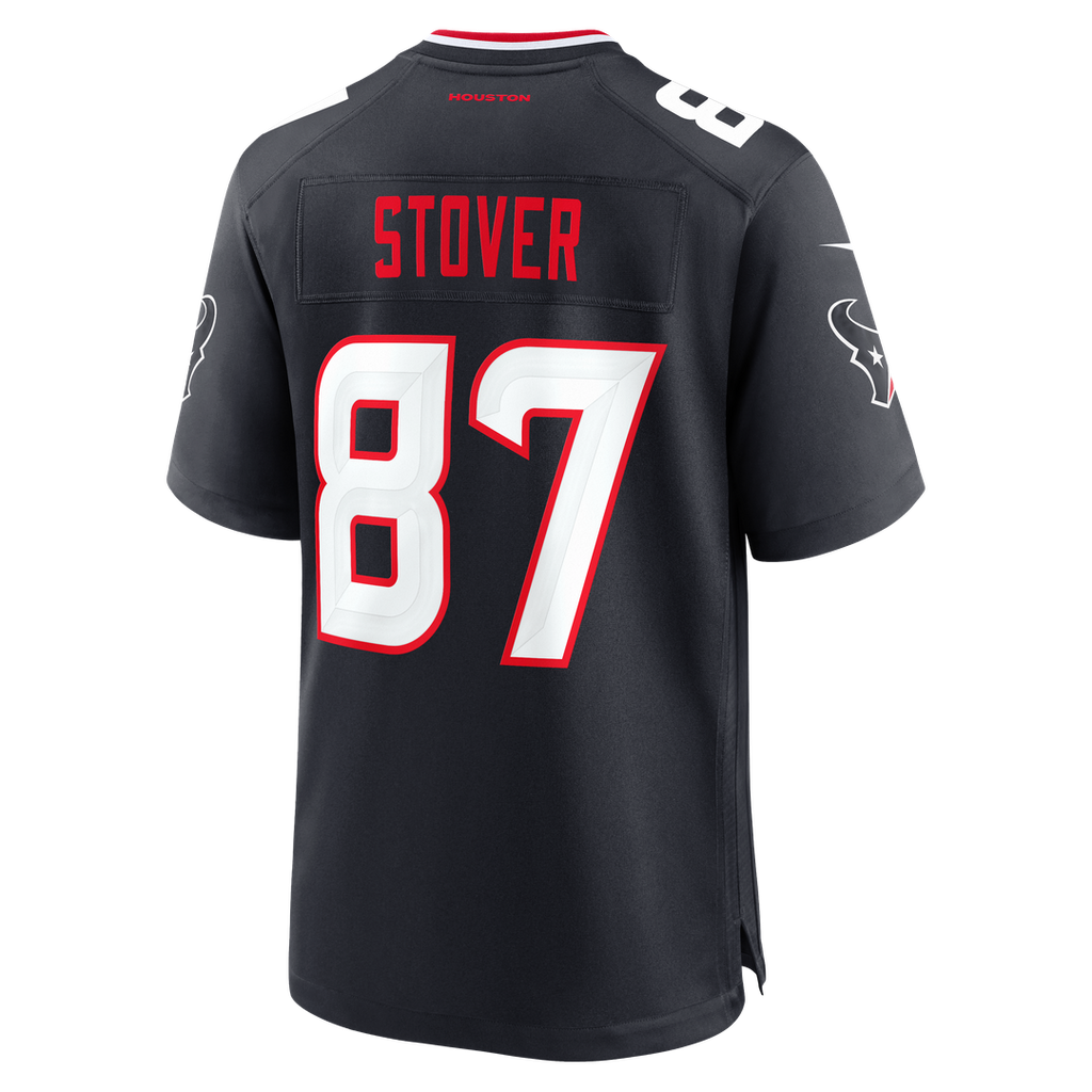 Houston Texans Cade Stover Navy Game Jersey product image 3, provided for visual reference and product detail review