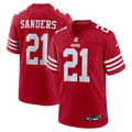San Francisco 49ers Deion Sanders Scarlet Team Retired Player Game Jersey product image 1, provided for visual reference and