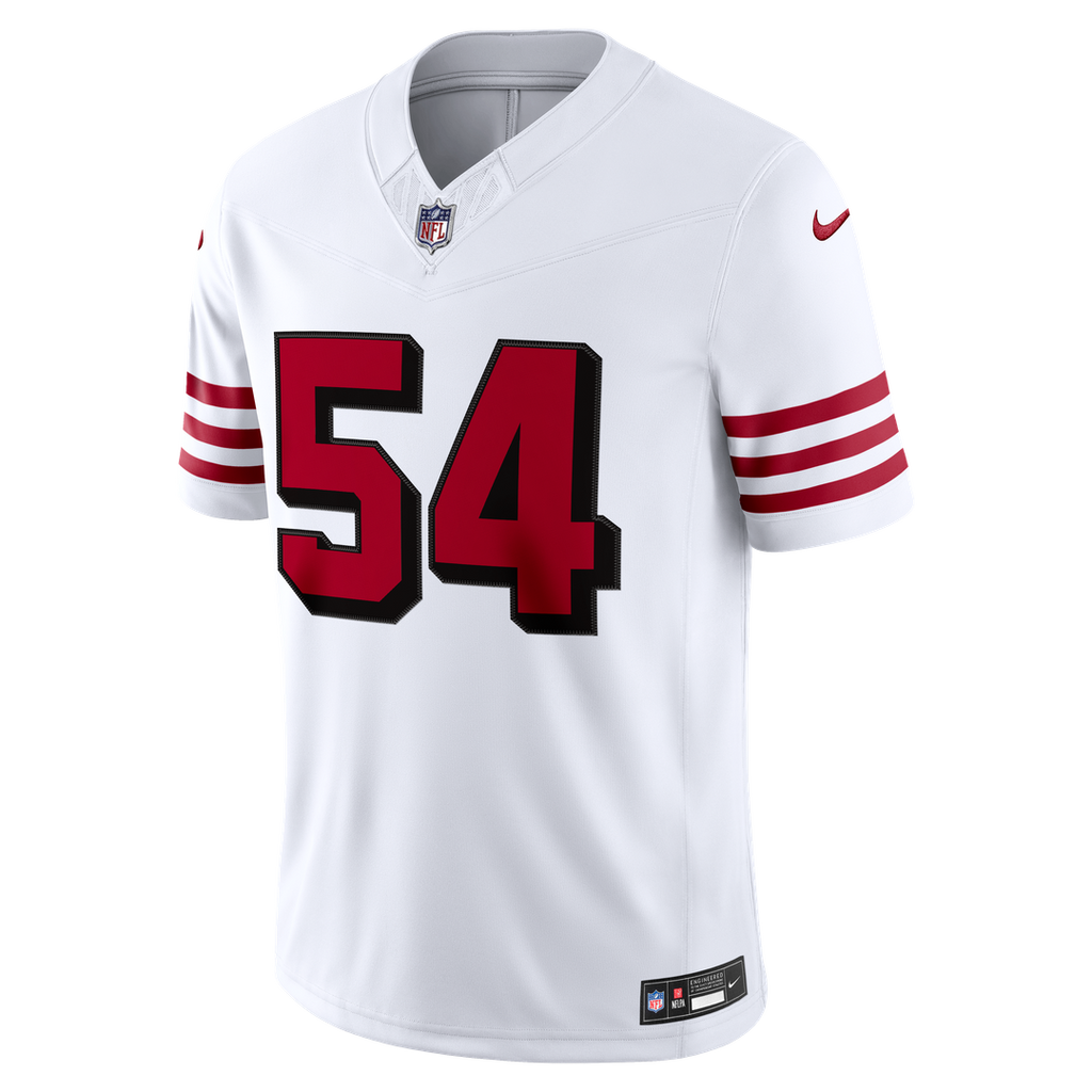 San Francisco 49ers Fred Warner White Alternate Vapor F.U.S.E. Stitched Limited Jersey product image 2, provided for visual
