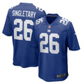 New York Giants Devin Singletary Royal Team Game Jersey product image 1, provided for visual reference and product detail