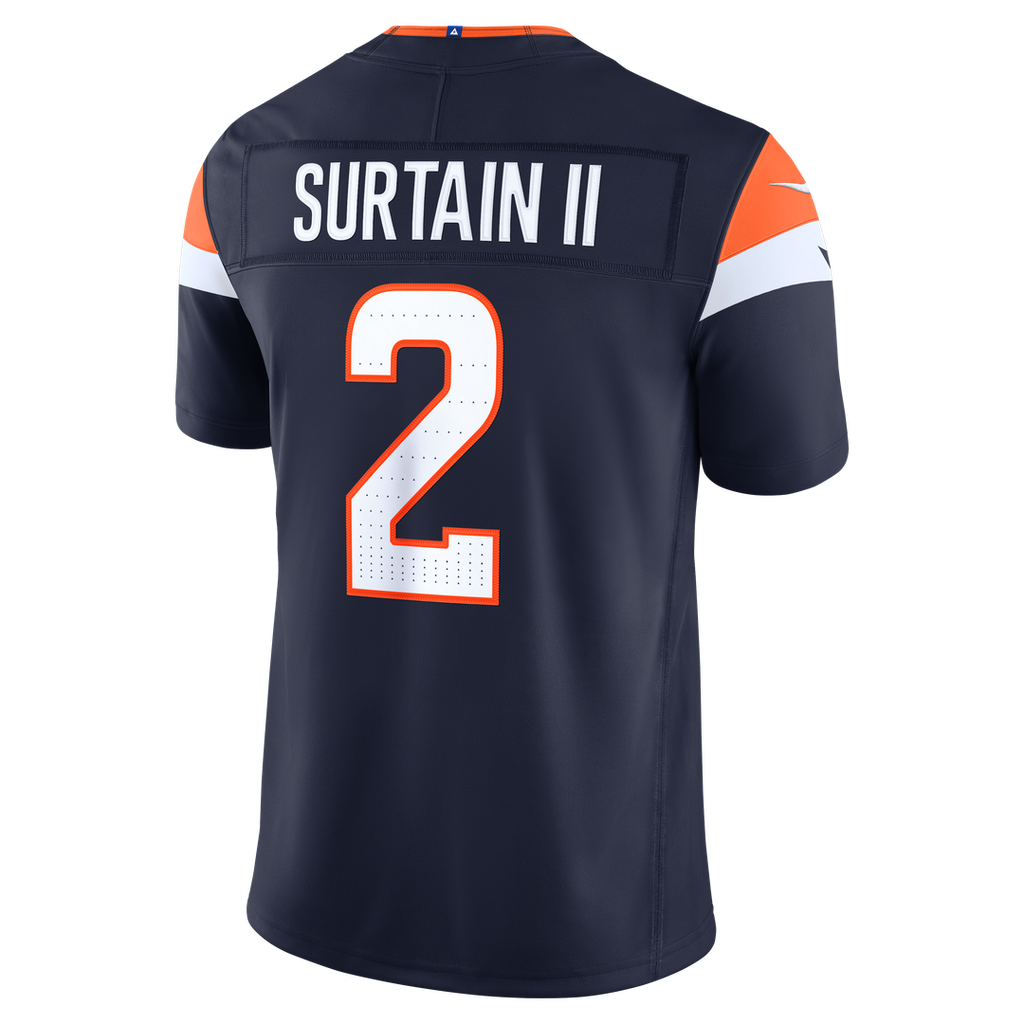 Denver Broncos Pat Surtain II Navy Alternate Vapor F.U.S.E. Stitched Limited Jersey product image 6, provided for visual