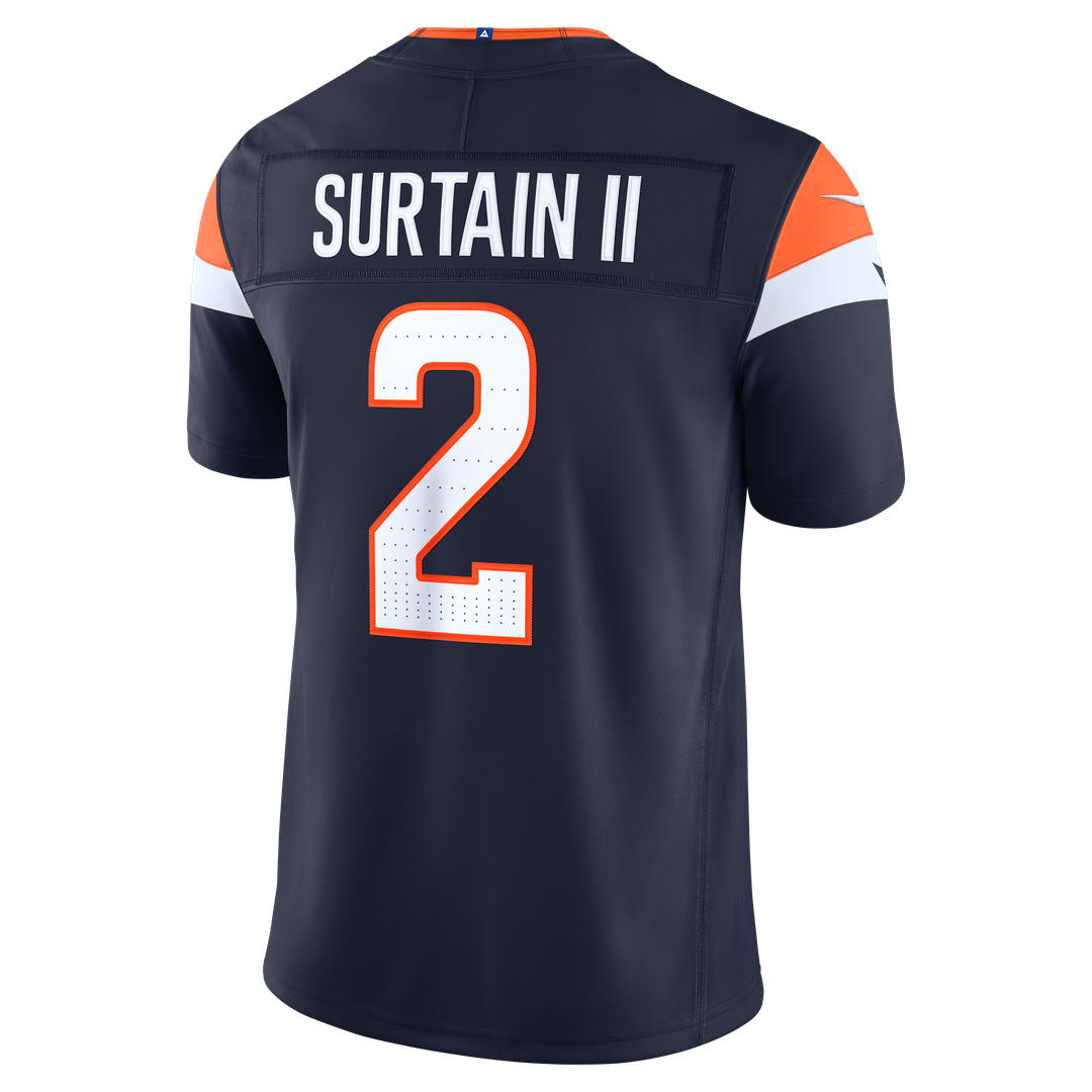 Denver Broncos Pat Surtain II Navy Alternate Vapor F.U.S.E. Stitched Limited Jersey product image 6, provided for visual