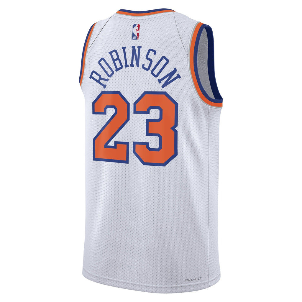 Mitchell Robinson New York Knicks Association Edition Swingman Jersey - White - Unisex product image 3, provided for visual