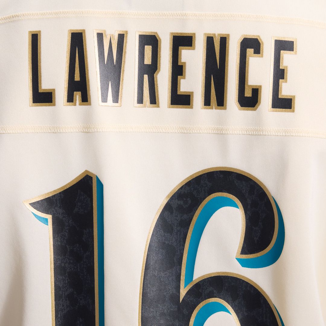 Jacksonville Jaguars Trevor Lawrence Natural 2026 Rivalries Collection Game Jersey product image 18, provided for visual