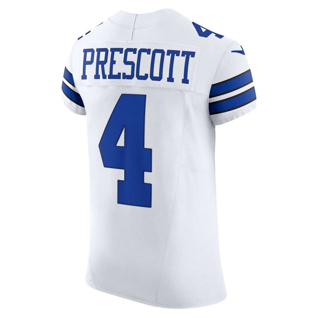 Dallas Cowboys Dak Prescott White Vapor F.U.S.E. Elite Jersey product image 7, provided for visual reference and product