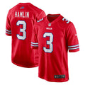 Buffalo Bills Damar Hamlin Red Alternate Game Jersey product image 1, provided for visual reference and product detail review
