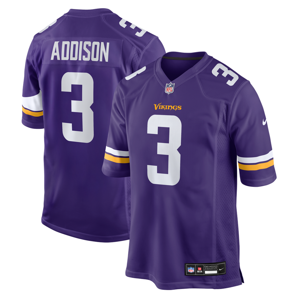 Minnesota Vikings Addison White Alternate Game Player Jersey product image 7, provided for visual reference and product