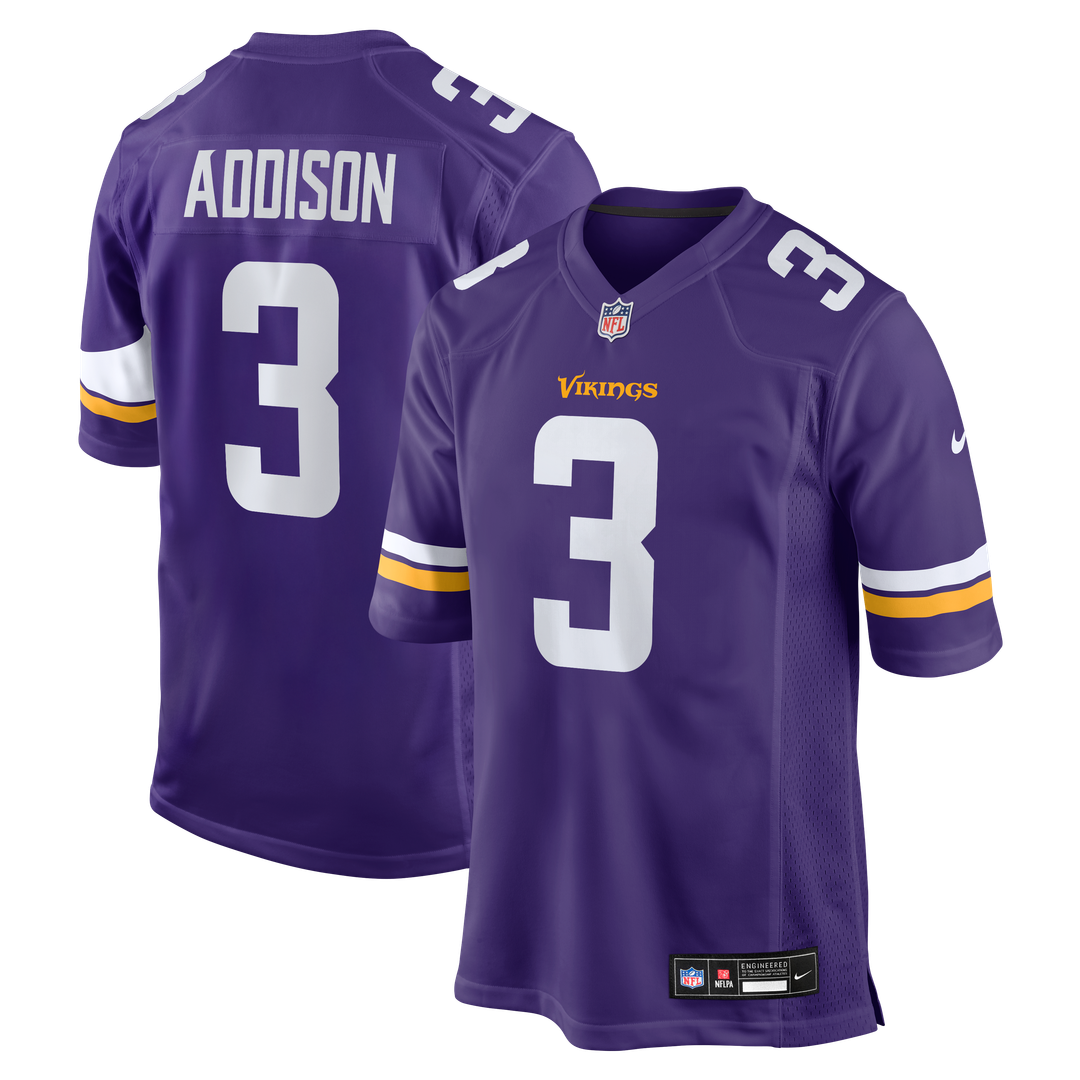 Minnesota Vikings Addison White Alternate Game Player Jersey product image 7, provided for visual reference and product