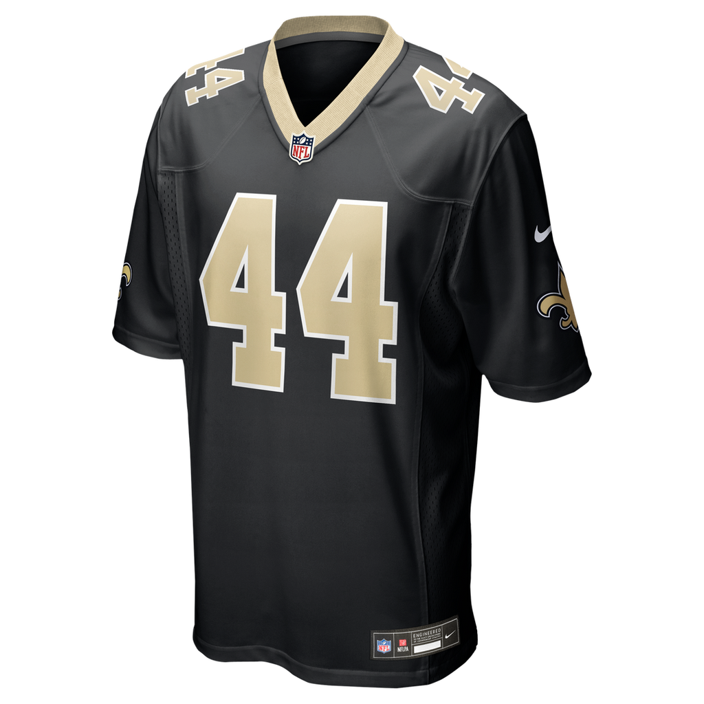 New Orleans Saints Isaiah Stalbird Black Team Game Jersey product image 2, provided for visual reference and product detail