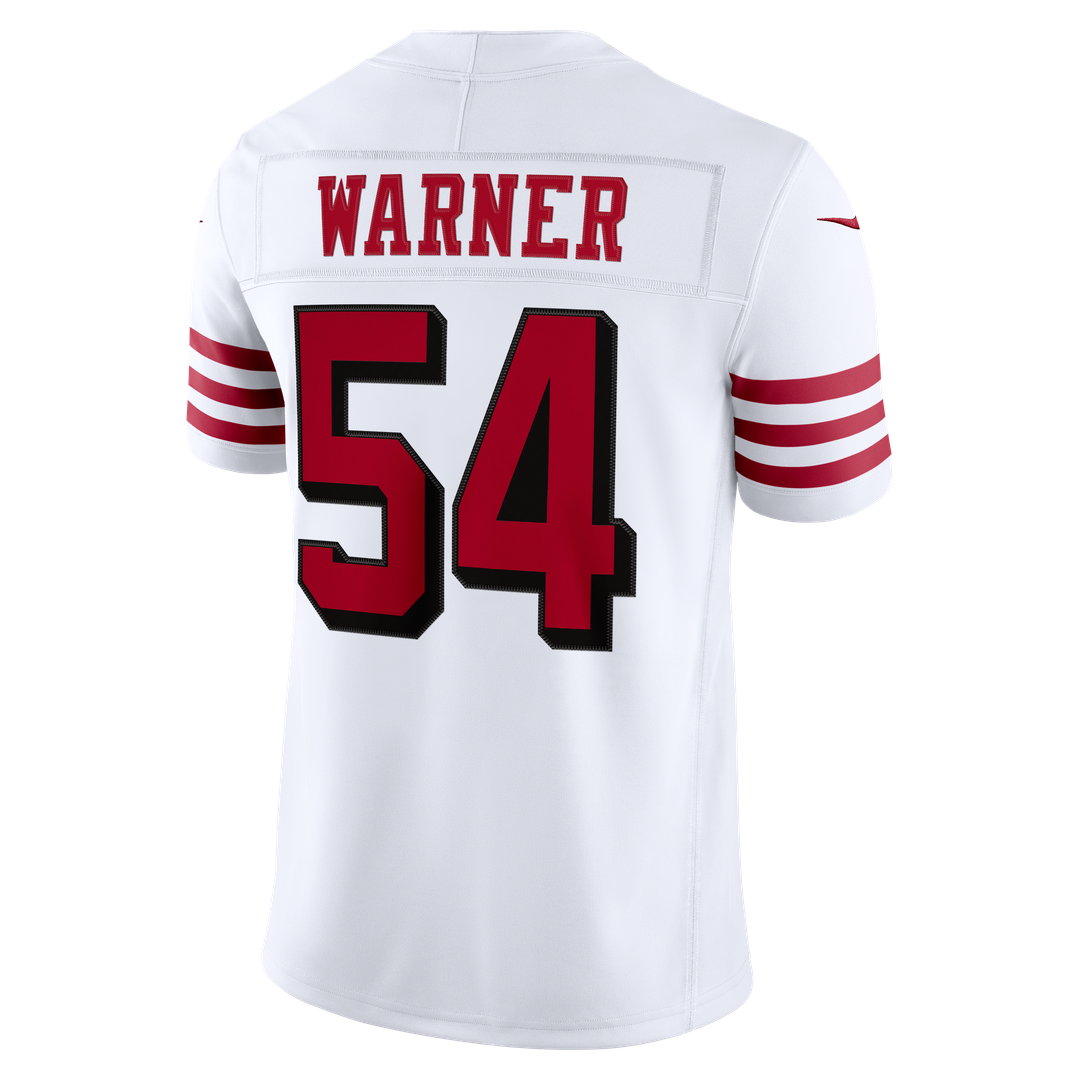 San Francisco 49ers Fred Warner White Alternate Vapor F.U.S.E. Stitched Limited Jersey product image 6, provided for visual