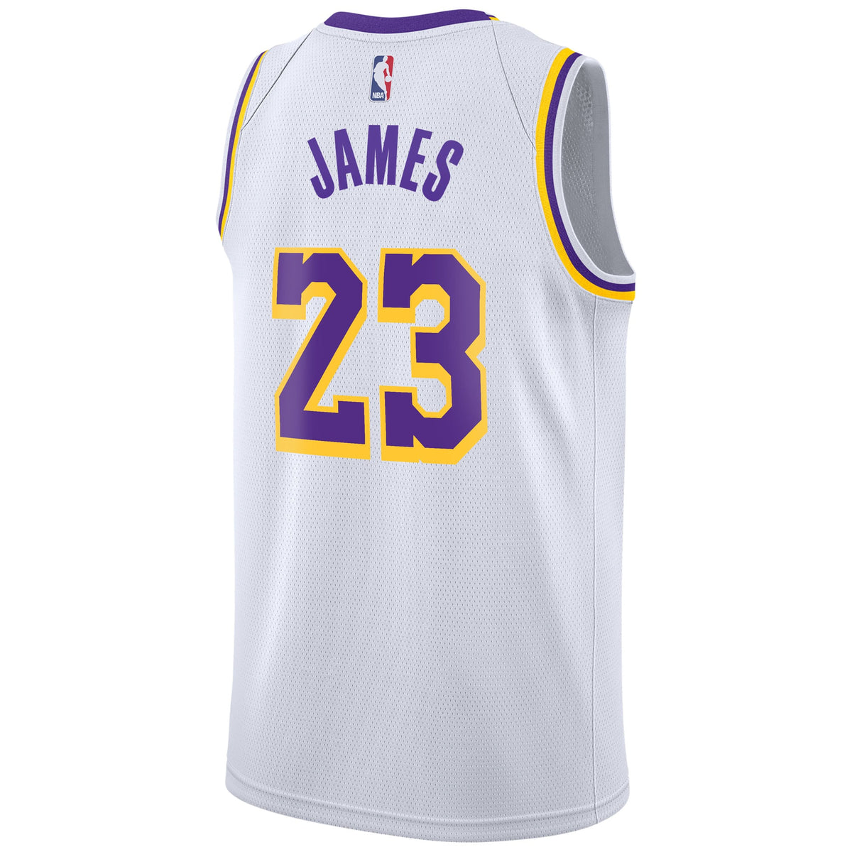 LeBron James Los Angeles Lakers Association Edition Swingman Jersey - White - Youth product image 4, provided for visual