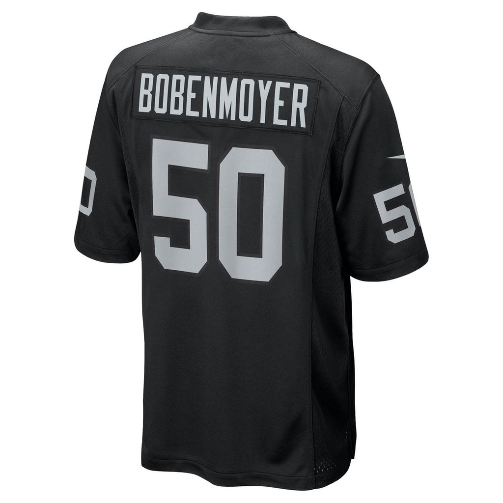 Las Vegas Raiders Jacob Bobenmoyer Black Game Player Jersey product image 3, provided for visual reference and product