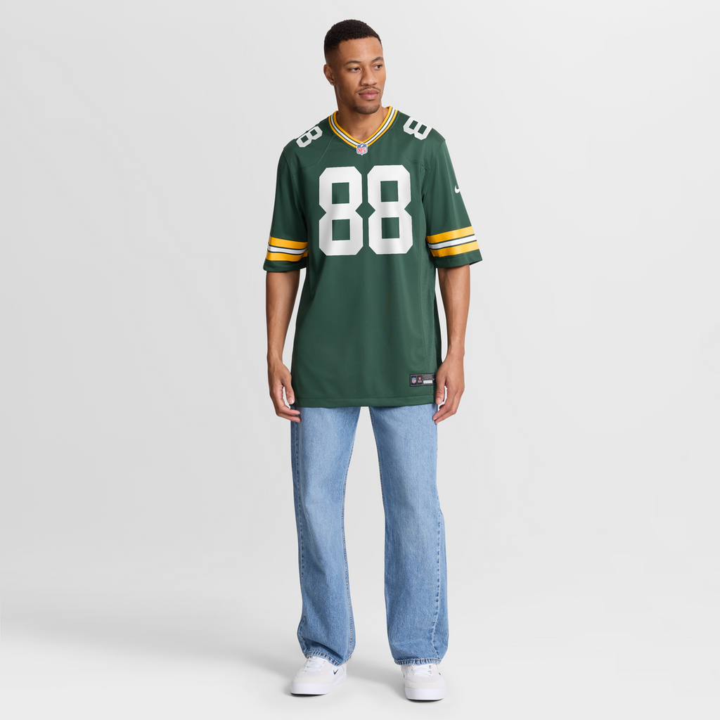 Green Bay Packers Jermichael Finley Green Game Retired Player Jersey product image 7, provided for visual reference and