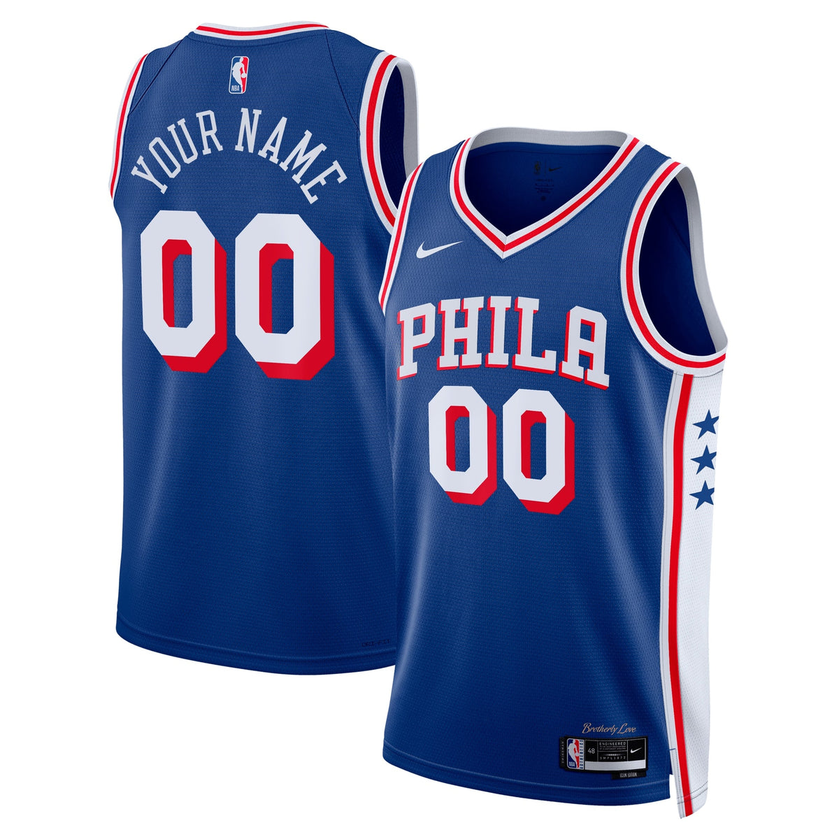 Philadelphia 76ers Icon Swingman Basketball Jersey - Custom - Unisex product image 1, provided for visual reference and