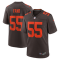 Cleveland Browns Spencer Fano Brown Alternate Game Jersey product image 1, provided for visual reference and product detail