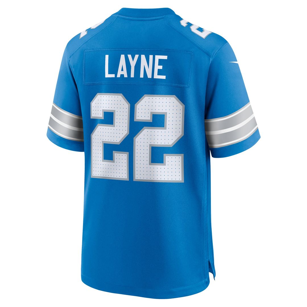 Detroit Lions Bobby Layne Blue Retired Player Game Jersey product image 3, provided for visual reference and product detail
