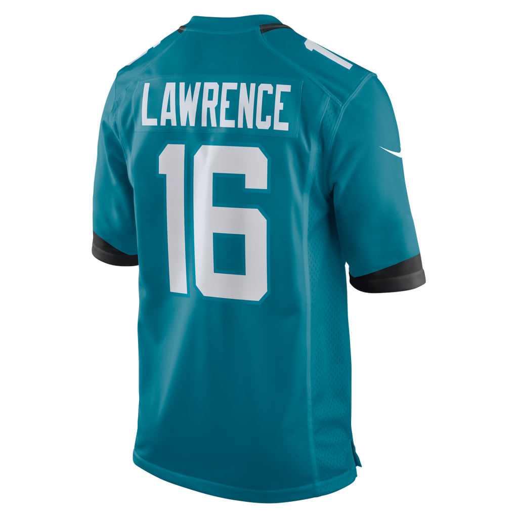 Jacksonville Jaguars Trevor Lawrence Teal Home Game Jersey product image 7, provided for visual reference and product detail