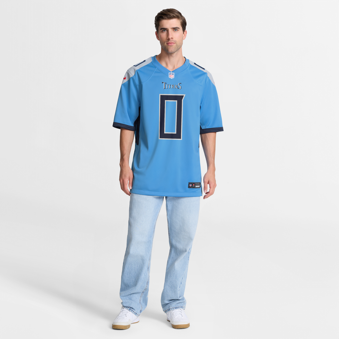 Tennessee Titans Calvin Ridley Light Blue Team Game Jersey product image 4, provided for visual reference and product detail