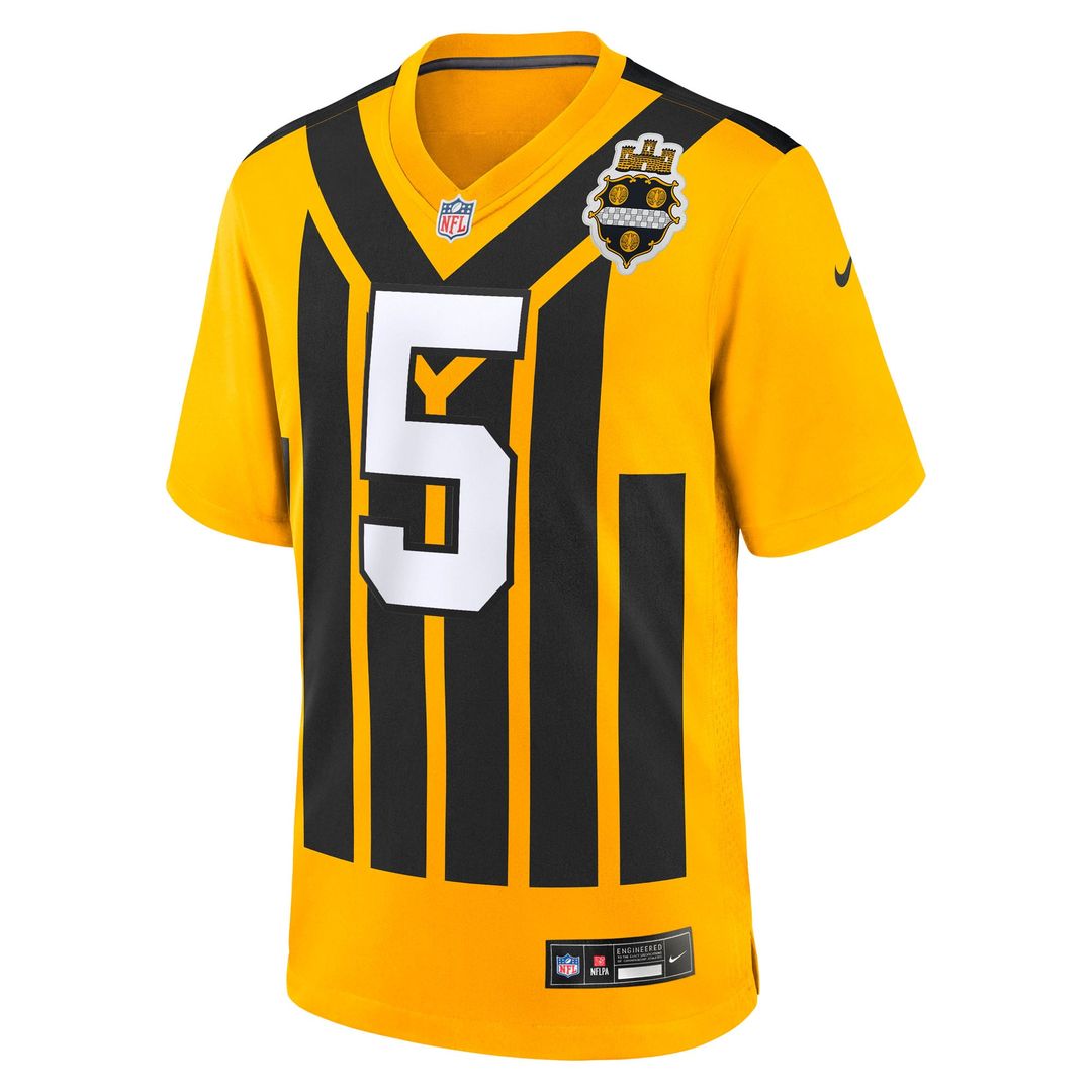 Pittsburgh Steelers Jalen Ramsey Gold Alternate 1933 Throwback Game Jersey product image 5, provided for visual reference