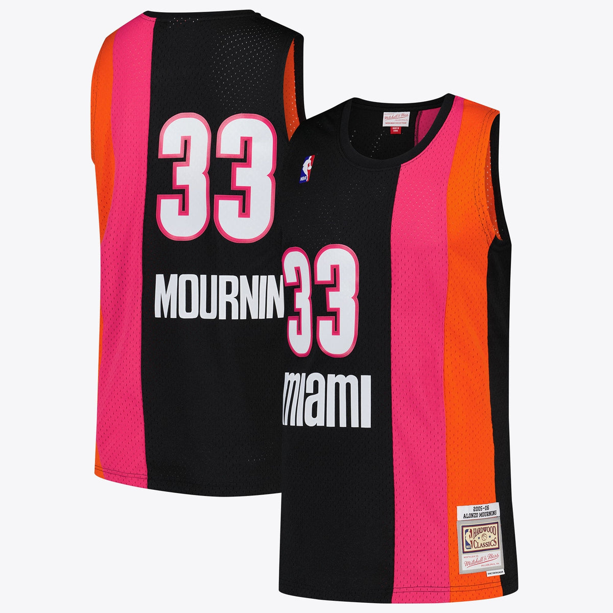 Miami Heat NBA Alonzo Mourning Hardwood Classics Road product image 1