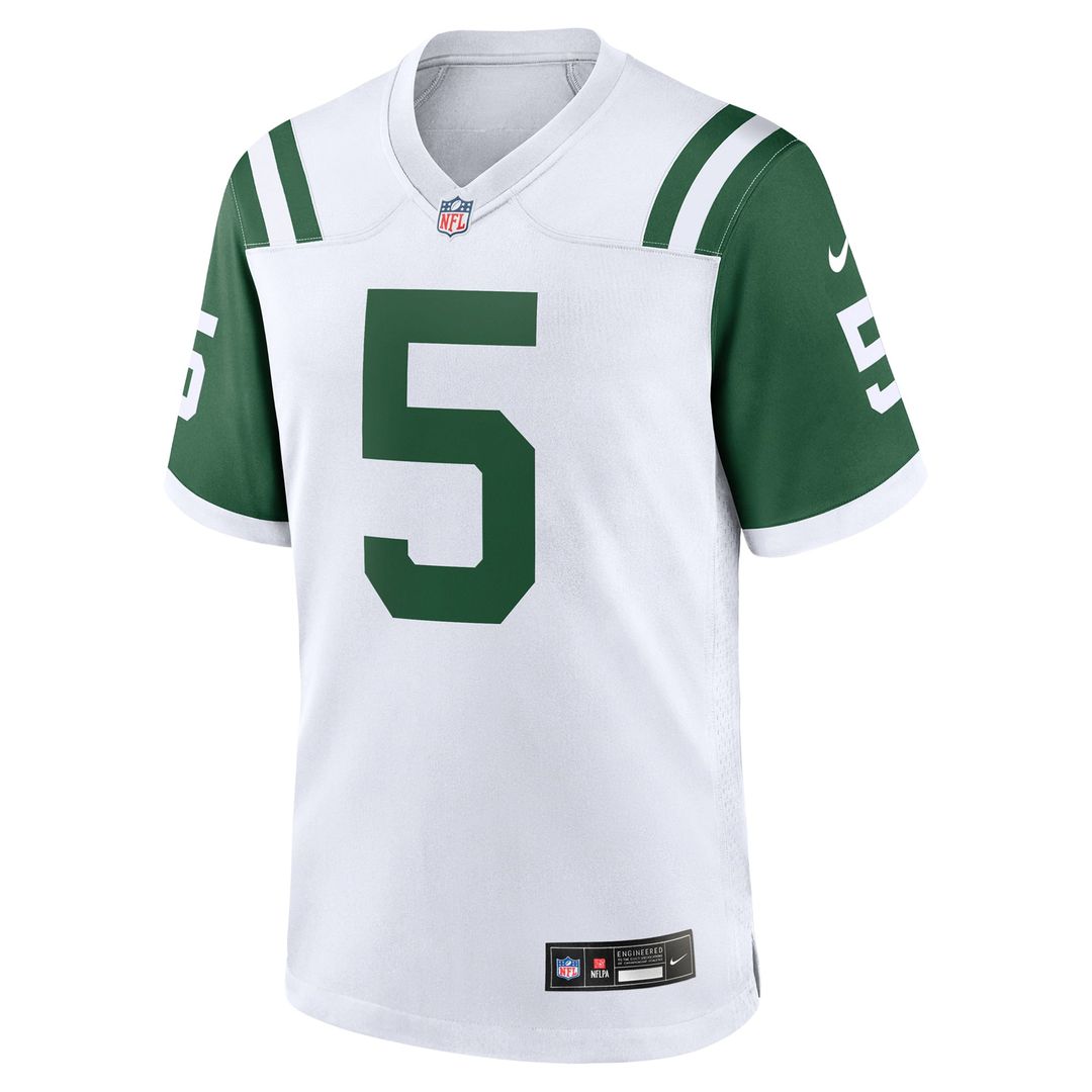 New York Jets Garrett Wilson White Classic Alternate Game Jersey product image 2, provided for visual reference and product