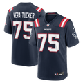 New England Patriots Alijah Vera-Tucker Navy Team Game Jersey product image 1, provided for visual reference and product