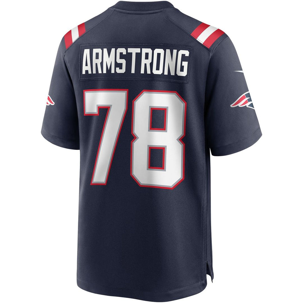 New England Patriots Bruce Armstrong Navy Game Retired Player Jersey product image 3, provided for visual reference and