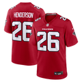 Atlanta Falcons CJ Henderson Red Team Game Jersey product image 1, provided for visual reference and product detail review