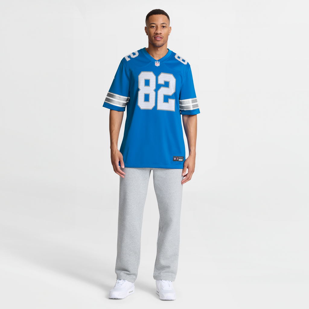 Detroit Lions Thomas Gordon Blue Team Game Jersey product image 4, provided for visual reference and product detail review
