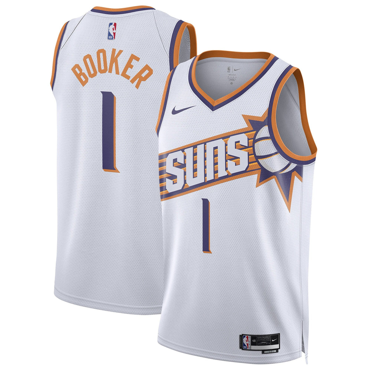 Devin Booker Phoenix Suns Swingman Association Jersey product image 1, provided for visual reference and product detail