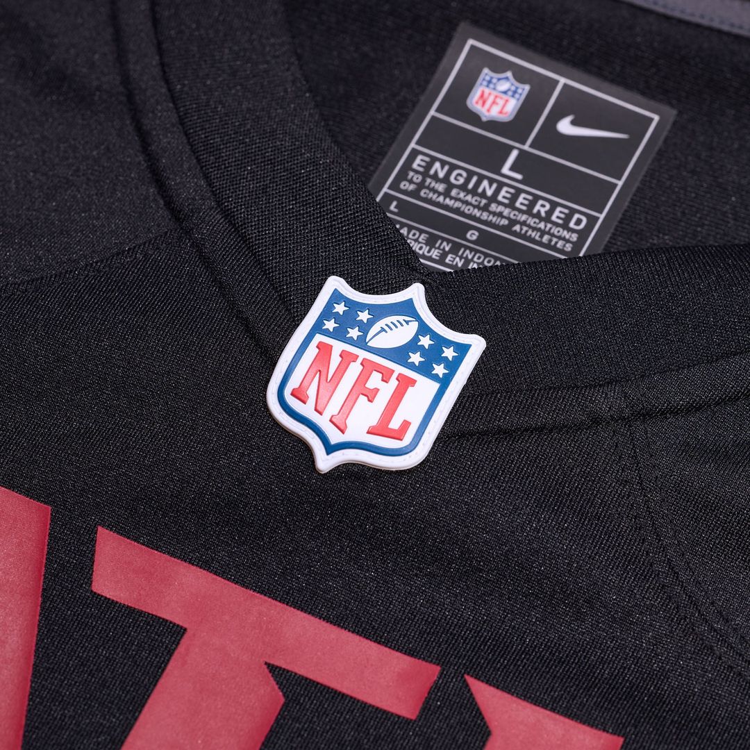 Atlanta Falcons DeMarcco Hellams Black Team Game Jersey product image 4, provided for visual reference and product detail