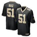 New Orleans Saints Cesar Ruiz Black Player Game Jersey product image 1, provided for visual reference and product detail