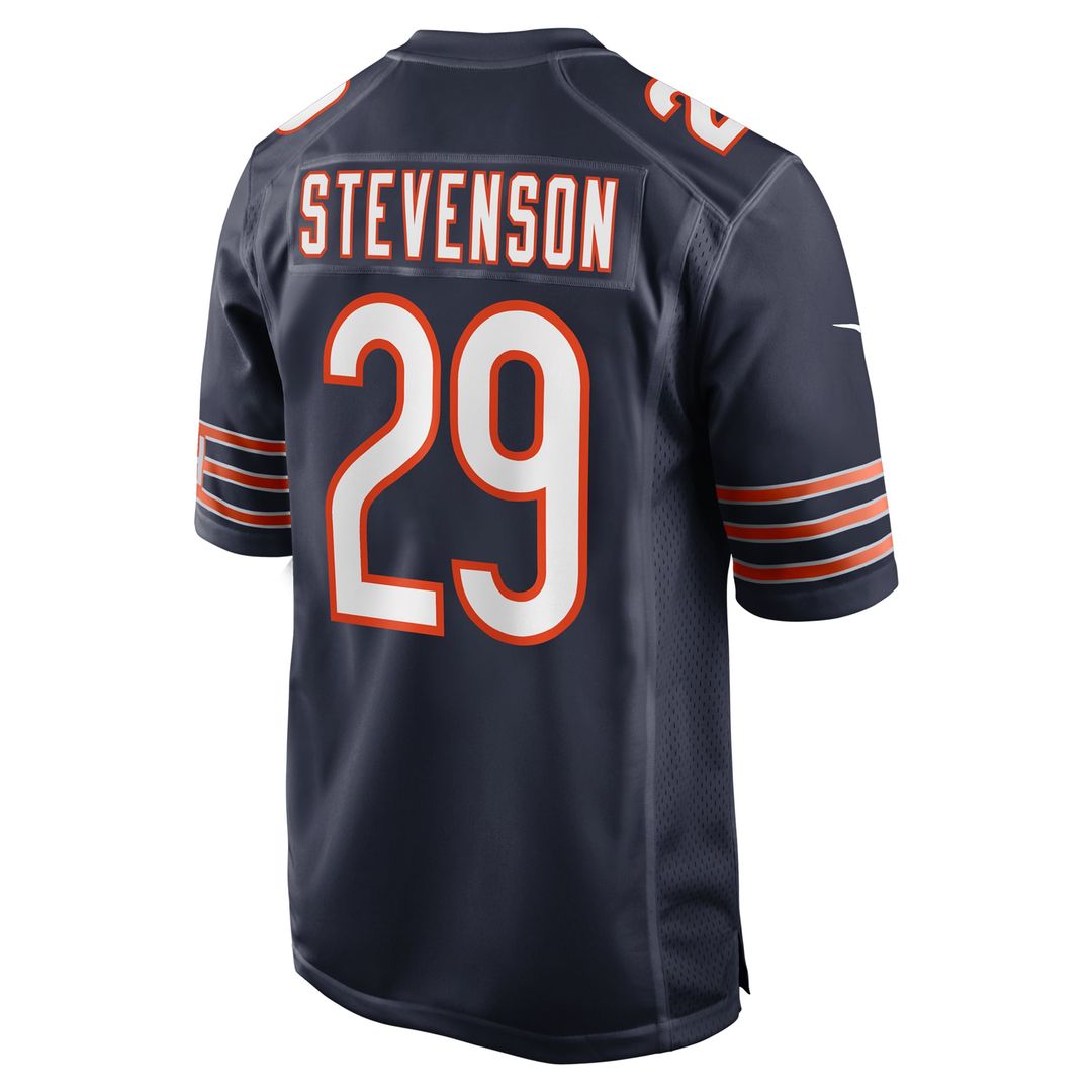 Chicago Bears Tyrique Stevenson Navy Game Jersey product image 3, provided for visual reference and product detail review