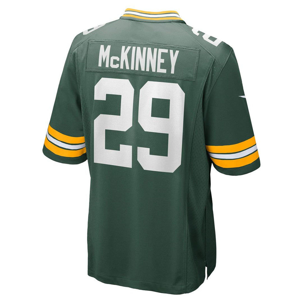 Green Bay Packers Xavier McKinney Green Team Game Jersey product image 3, provided for visual reference and product detail