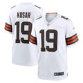 Cleveland Browns Bernie Kosar White Retired Player Game Jersey product image 1, provided for visual reference and product