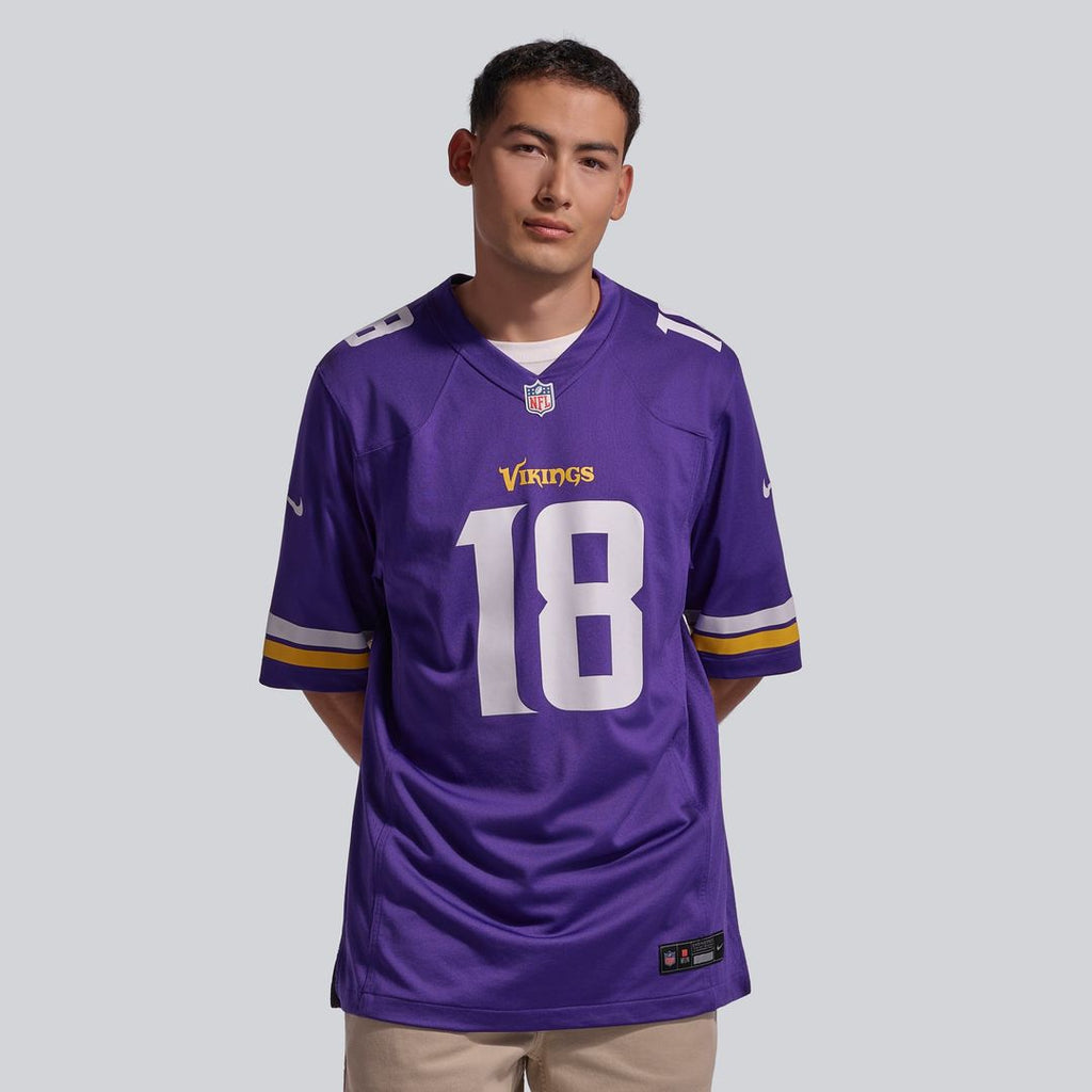 Minnesota Vikings Justin Jefferson Purple Player Game Jersey product image 2, provided for visual reference and product