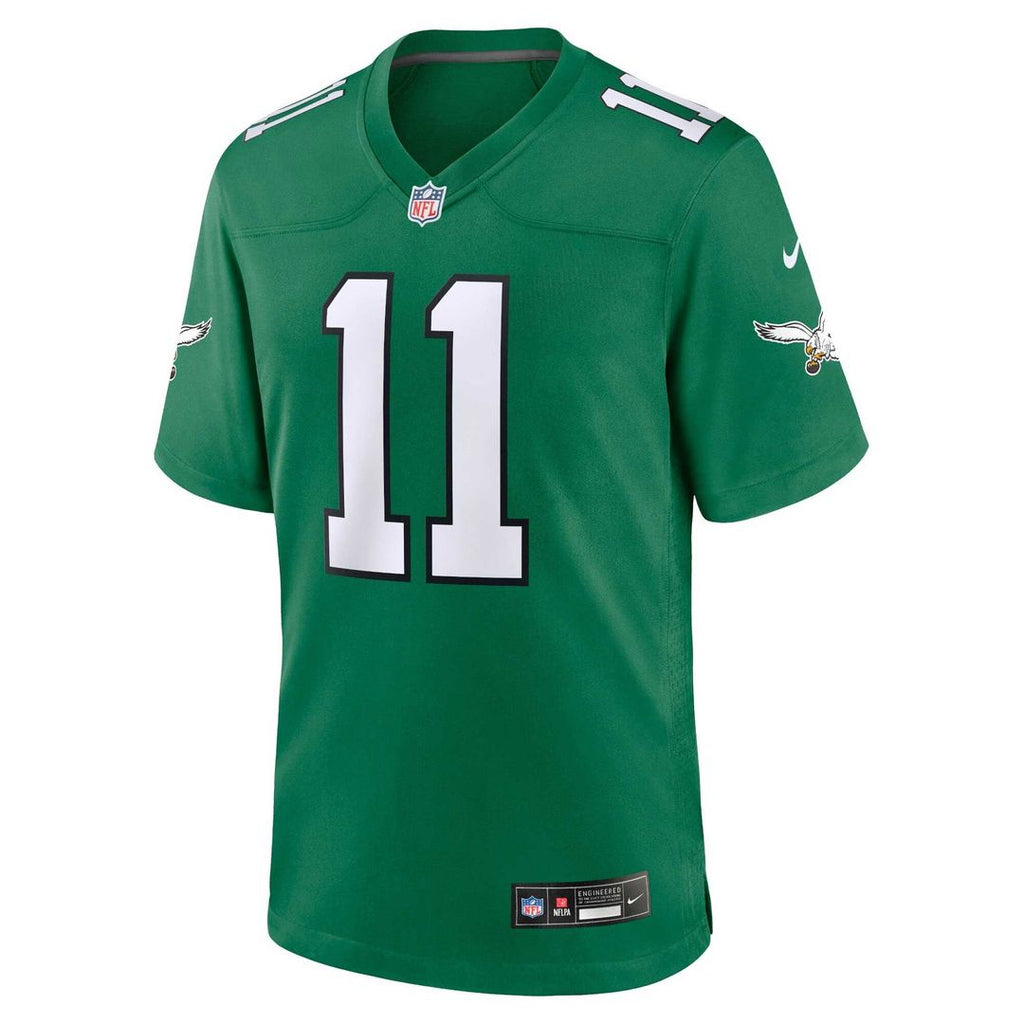 Philadelphia Eagles A.J. Brown Kelly Green Alternate Game Player Jersey product image 19, provided for visual reference and