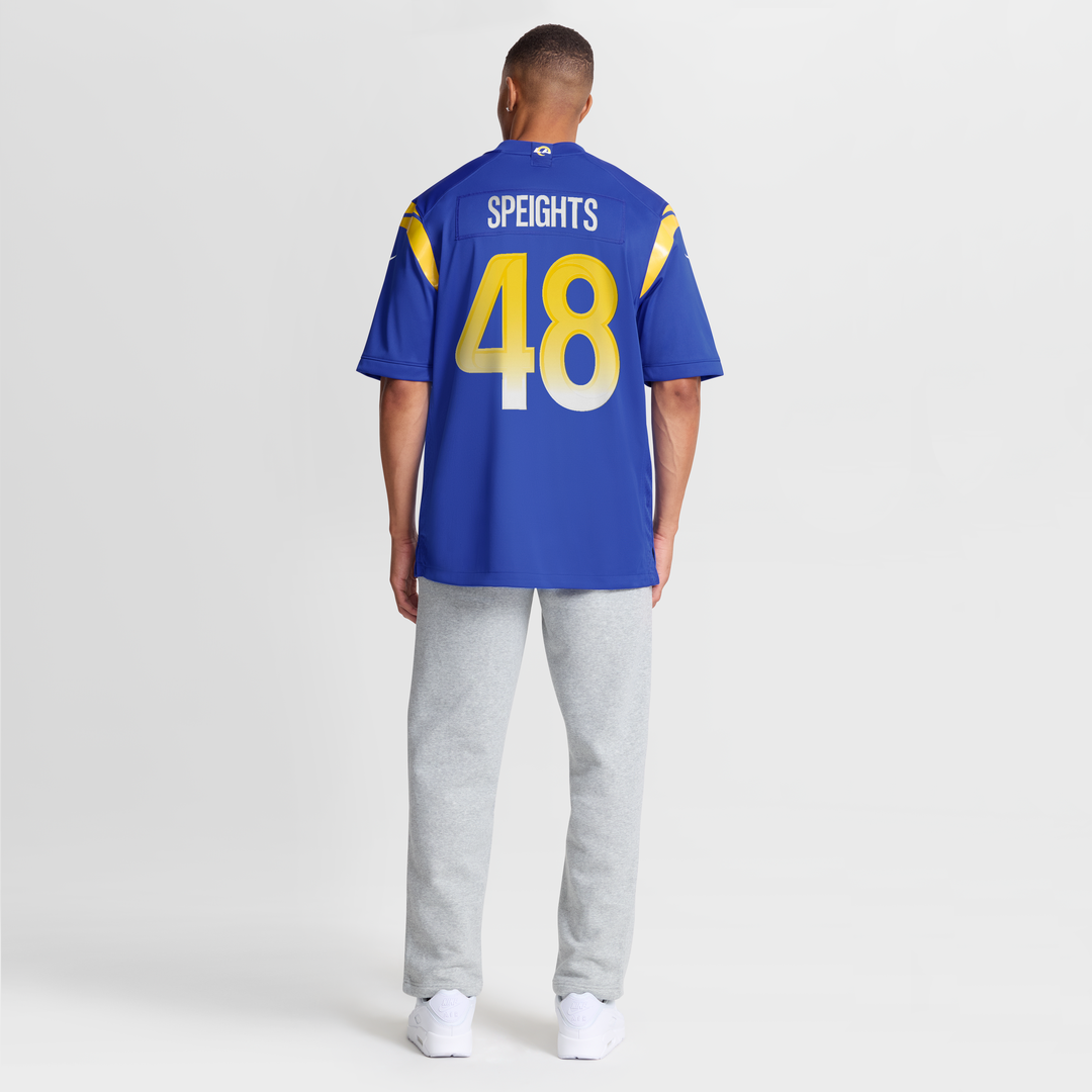 Los Angeles Rams Omar Speights Royal Game Jersey product image 8, provided for visual reference and product detail review