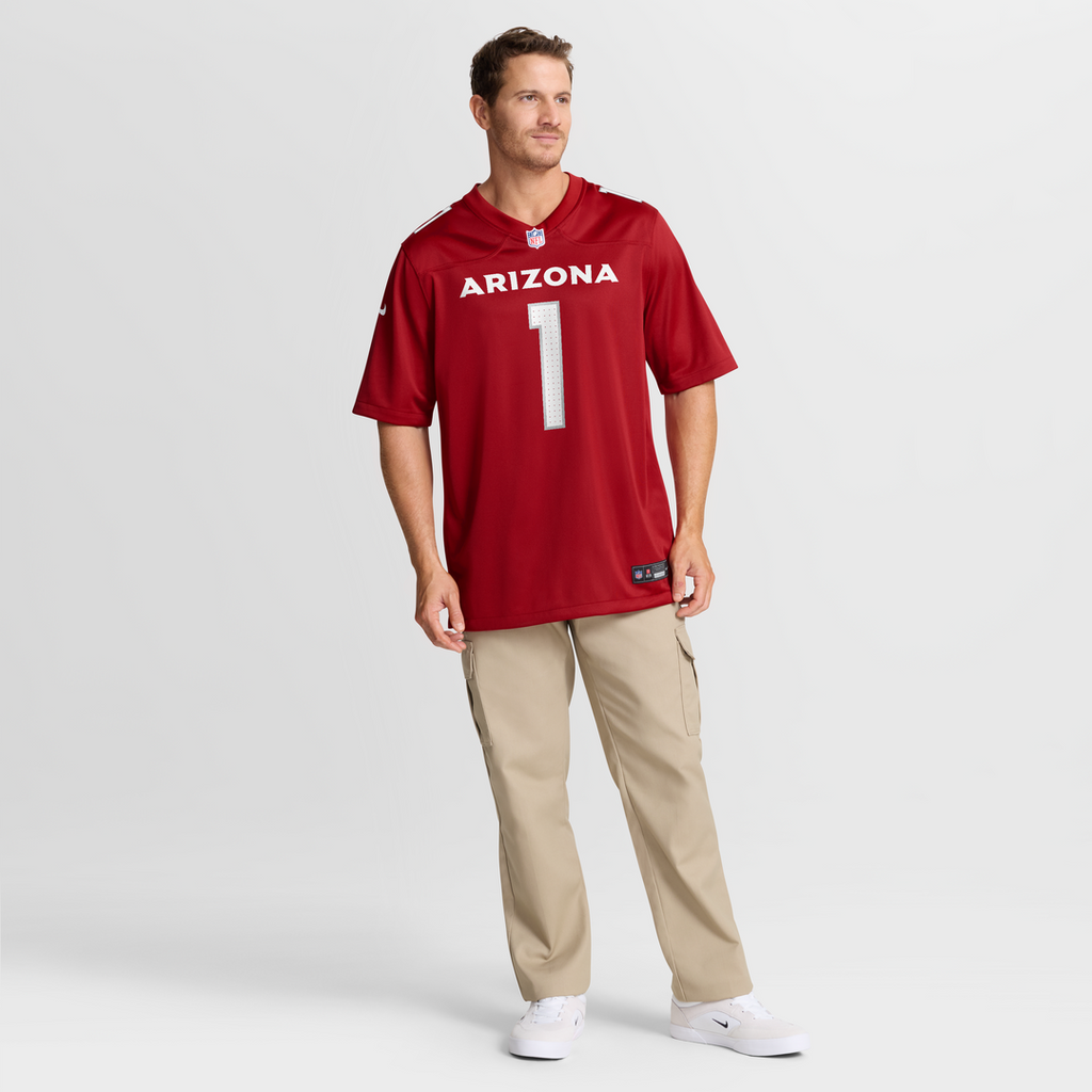 Arizona Cardinals Number 1 Dad Cardinal Game Jersey product image 7, provided for visual reference and product detail review