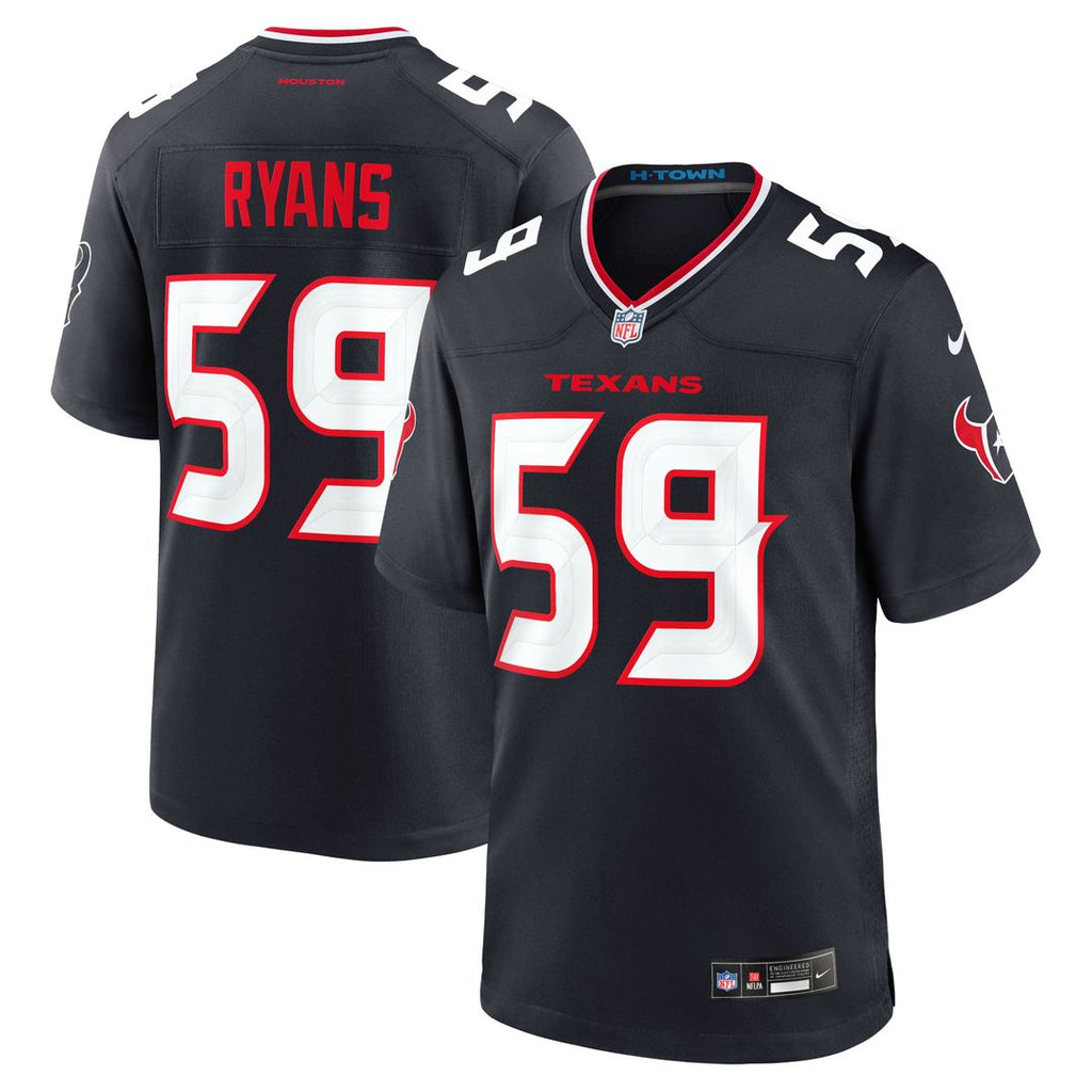 Houston Texans DeMeco Ryans Navy Team Retired Game Jersey product image 1, provided for visual reference and product detail
