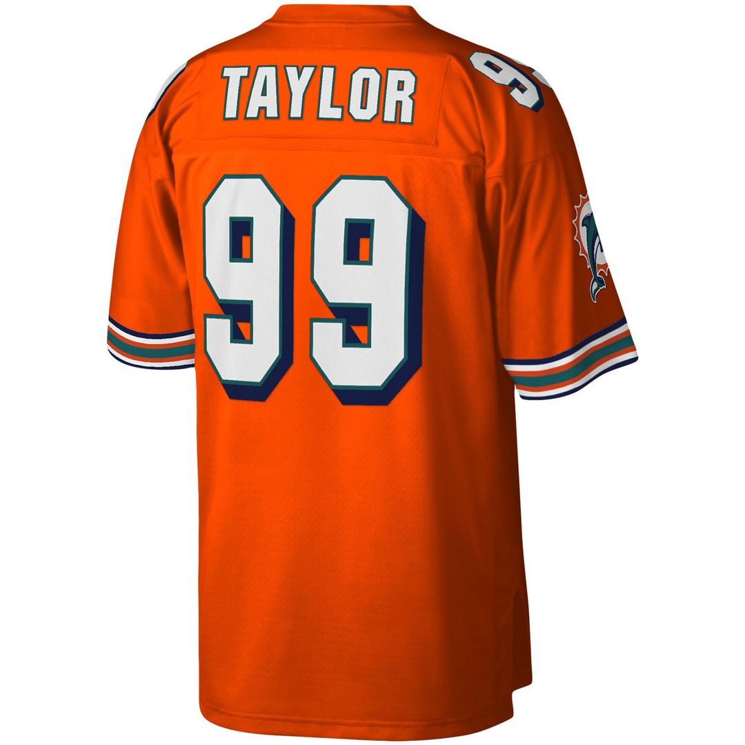 Miami Dolphins Jason Taylor Orange Big & Tall 2004 Retired Player Replica Jersey product image 3, provided for visual