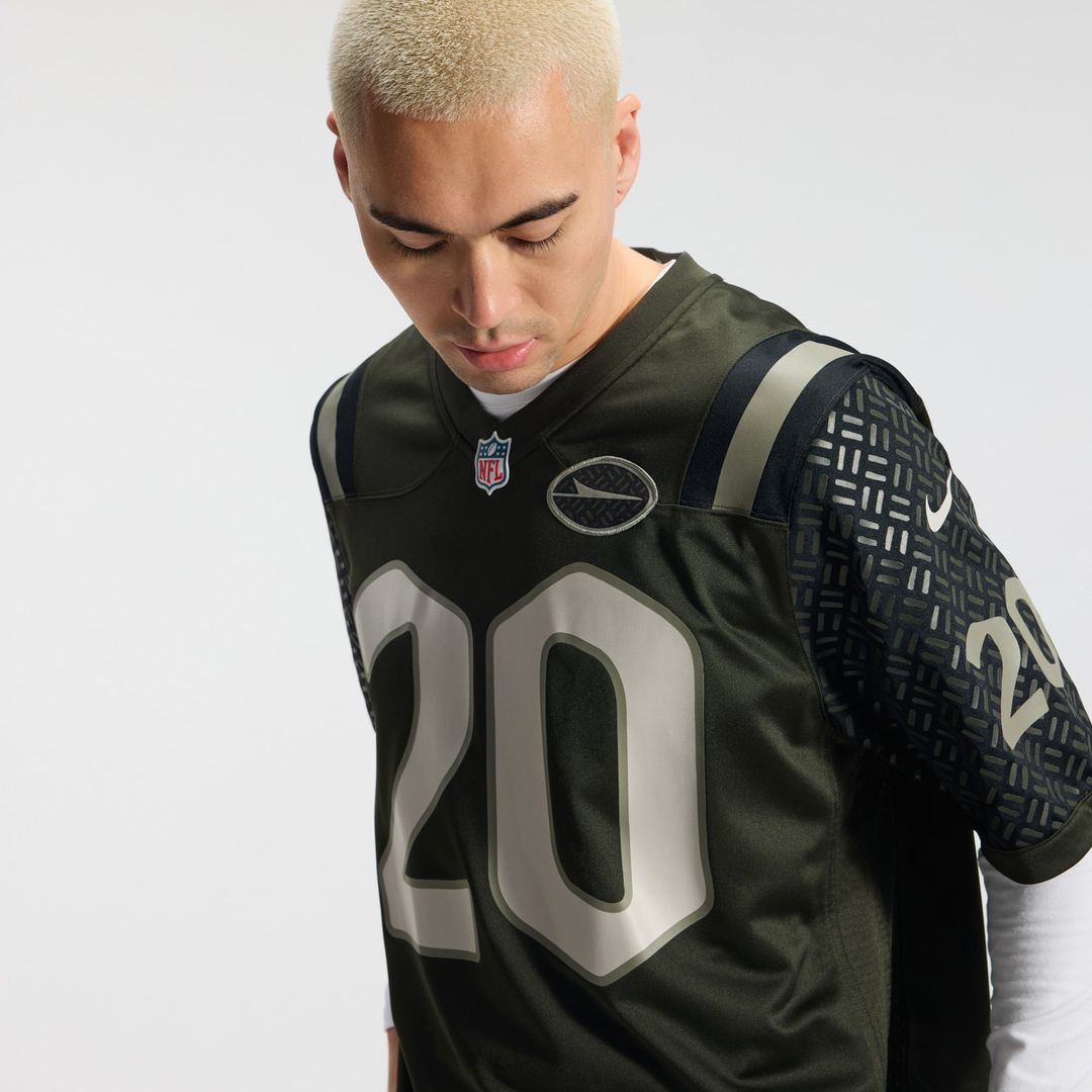 New York Jets Breece Hall Green Rivalries Collection Game Jersey product image 10, provided for visual reference and product